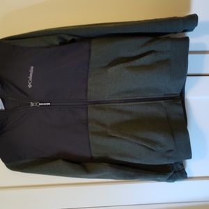 Colombia,Boys LG(14-16),Forest green/dark grey two-tone, zip-up hooded sweater